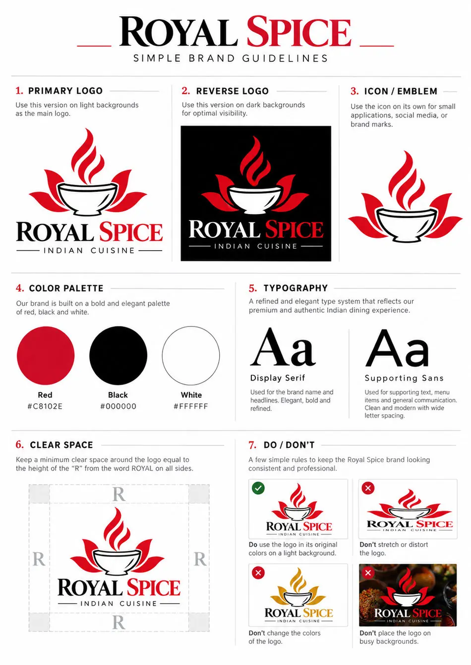 Royal Spice: Identity & guidelines