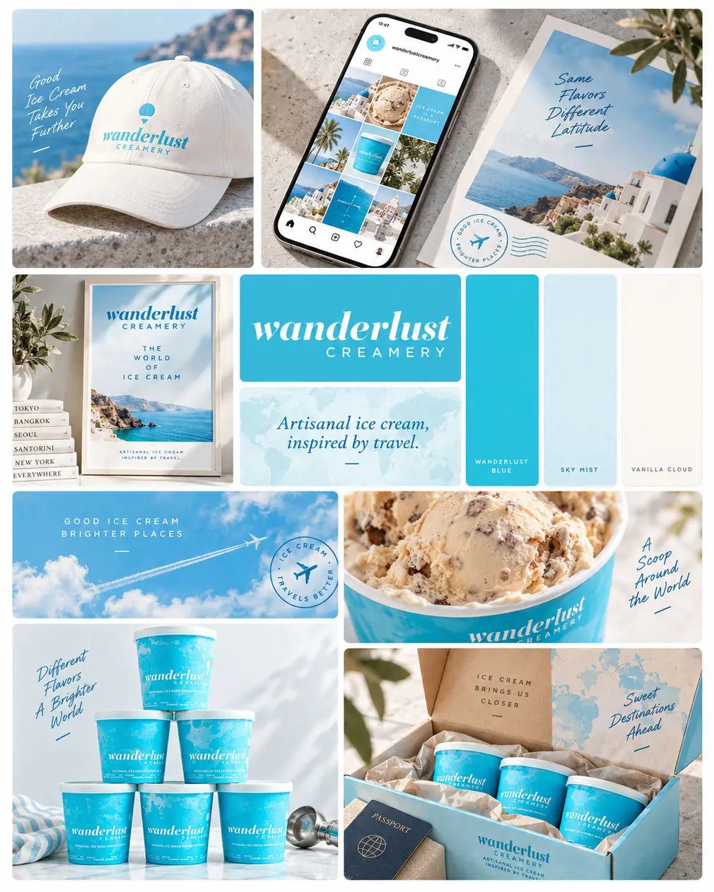Wanderlust Creamery: Concept advertising