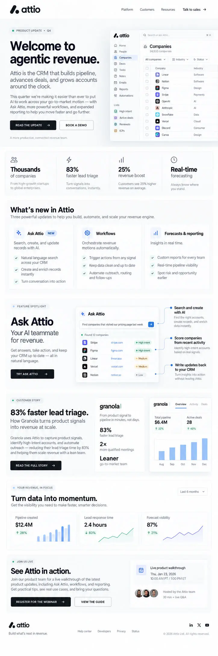 Attio: SaaS email