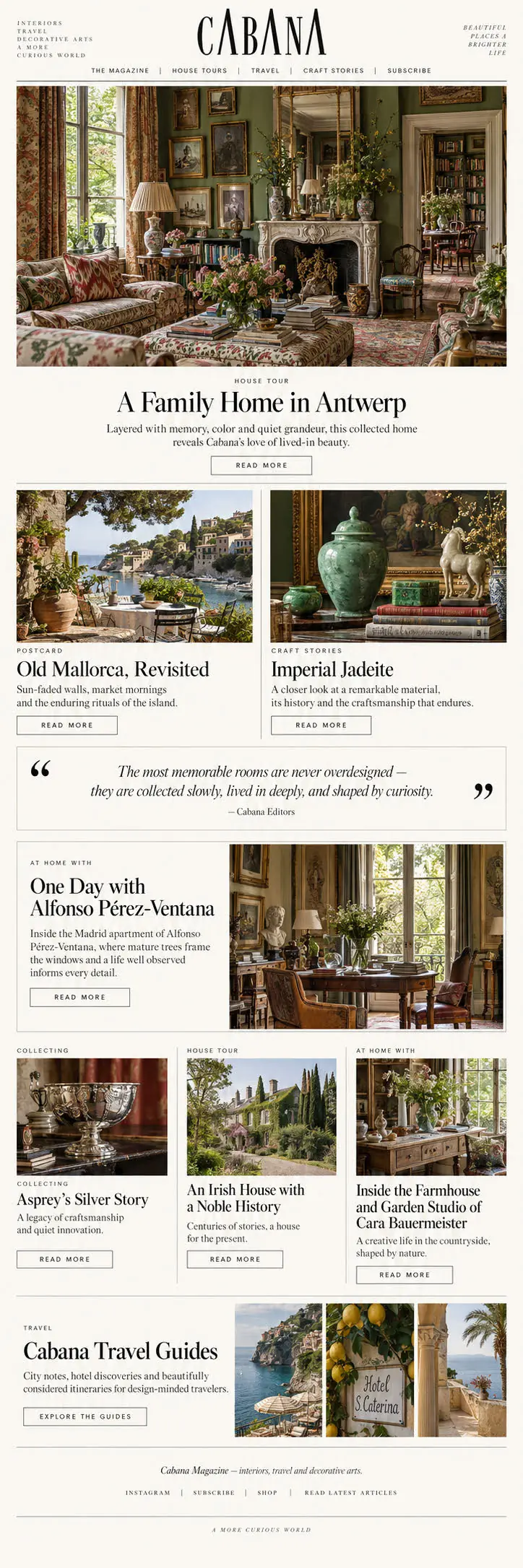 Cabana: Editorial newsletter