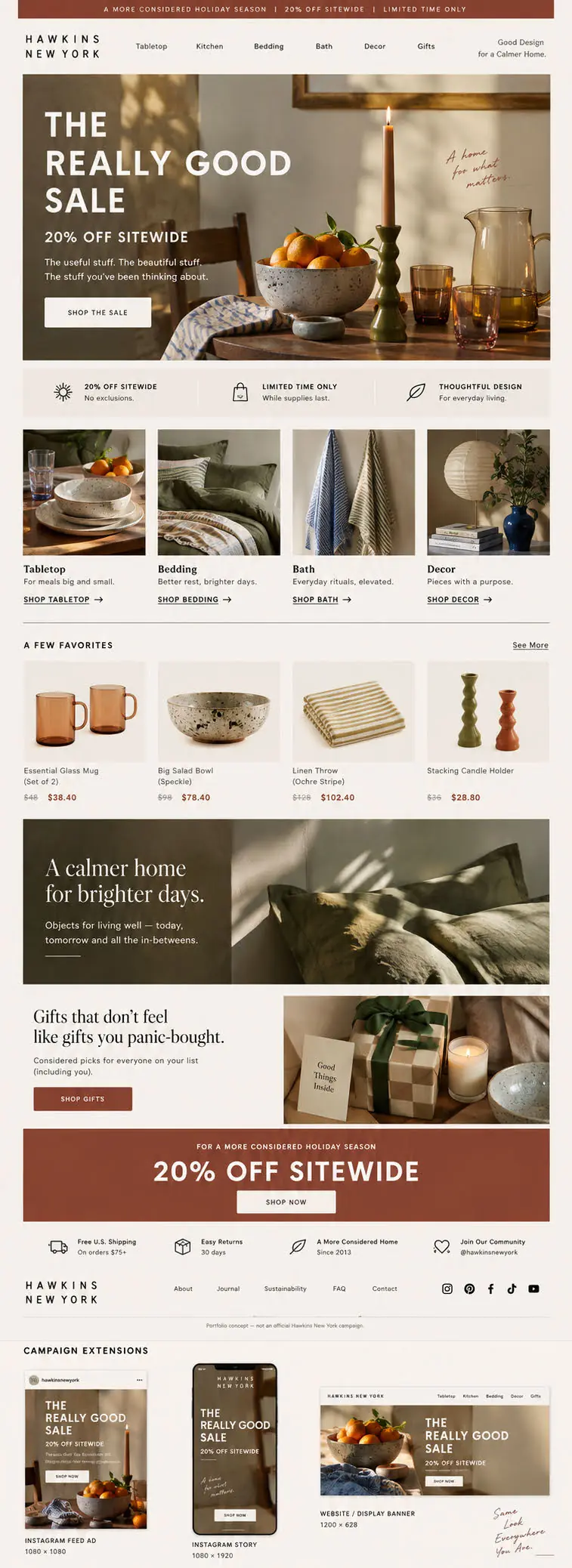 Hawkins New York promotional sale email study