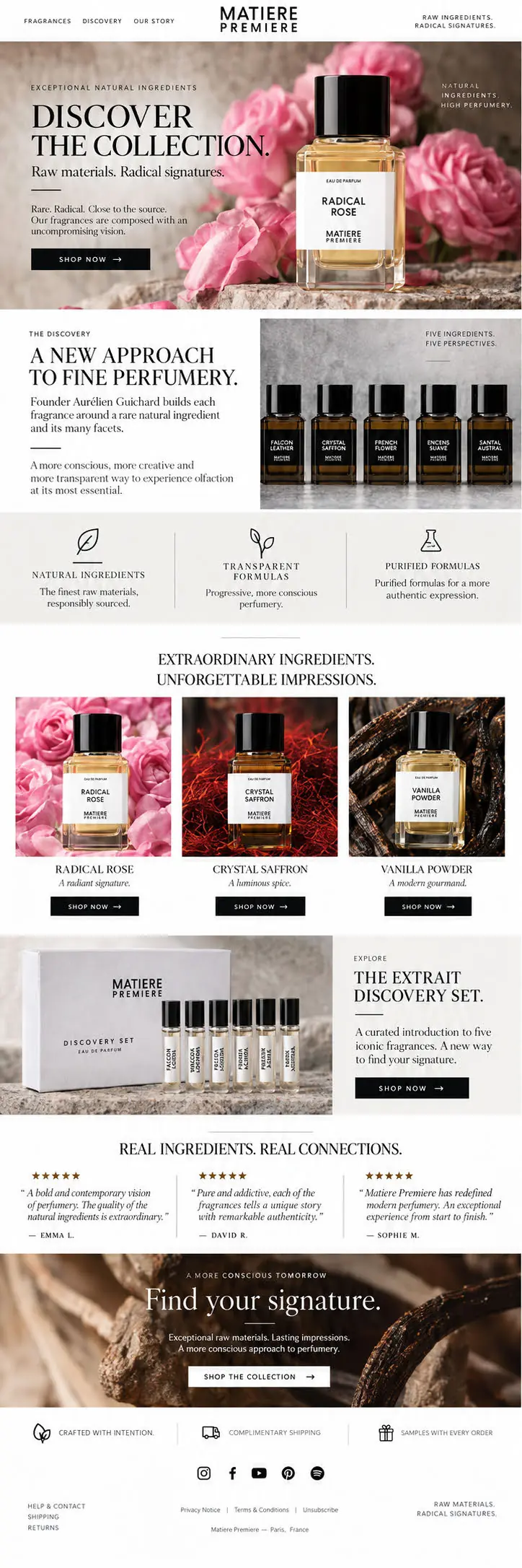 Matière Première: Fragrance email